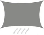 Amanka Sonnensegel, Grau, Kunststoff, Rechteckig, 500x700 cm, Sonnenschutz &