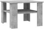 vidaXL Couchtisch, Grau, Holz, Strukturbuche, Quadratisch,Quadratisch, 60x42x60 cm,