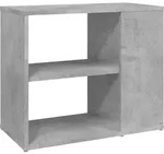 vidaXL Beistelltisch, Hellgrau, Holz, Strukturbuche, Rechteckig,Rechteckig, 60x50x30