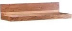 Mid.you Wandregal, Akazie, Holz, Akazie, massiv, 60x17x23 cm, h&auml;ngend, in