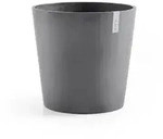 Ecopots Blumentopf, Grau, Kunststoff, Beton Optik, Rund, 44.3 cm, Dekoration, Blumen
