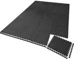 tectake Schutzmattenset, Schwarz, Kunststoff, 246x362 cm, Teppiche & B&ouml;den,