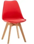 CLP Stuhl, Rot, Holz, 49x83x50 cm, Esszimmer, St&uuml;hle, Esszimmerst&uuml;hle,