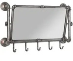 Carryhome Wandgarderobe, Anthrazit, Metall, Glas, 75x45x16 cm, Garderobe,