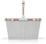 Reisenthel Einkaufskorb Carrybag XS frame twist sky rose, Hellgrau, Ros&eacute;gold,