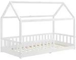 Juskys Kinderbett, Wei&szlig;, Holz, 90x200 cm, Kinder- & Jugendzimmer, Kinderm&ouml;bel,