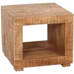 Livetastic Couchtisch, Natur, Holz, Mangoholz, massiv, quadratisch, eckig,...