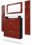Vladon Garderobe, Bordeaux, Holzwerkstoff, 180x180x23 cm, Garderobe,...