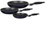 GSW Pfannenset Temptura, Blau, Metall, 3-teilig, 0,8+1,6+2,4 L, rund,