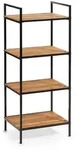 Zeller Present Standregal, Natur, Schwarz, Holz, Metall, Bambus, 39x33x95 cm,