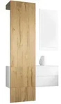 Vladon Garderobe, Eiche, Holzwerkstoff, 105x193x35 cm, Garderobe,...
