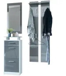 Vladon Garderobe, Grau, Holzwerkstoff, 140x200x23 cm, Garderobe,...