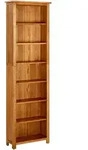 vidaXL B&uuml;cherregal, Braun, Holz, Eiche, 7 F&auml;cher, Rechteckig, 60x200x22 cm,