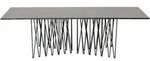 Livetastic Couchtisch, Schwarz, Metall, rechteckig, eckig, 60x43x140 cm,...