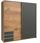 Boxxx Schwebet&uuml;renschrank, Graphit, Plankeneiche, Holzwerkstoff, 5 F&auml;cher, 3