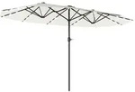 Outsunny Sonnenschirm, Wei&szlig;, Metall, 440x256 cm, Sonnen- & Sichtschutz,