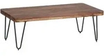 Mid.you Couchtisch, Sheesham, Holz, Sheesham, massiv, rechteckig, U-Form, 60x40x115