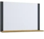 Mid.you Wandspiegel VCM VCB 10, Anthrazit, Eiche, Holzwerkstoff, rechteckig, 80 cm,