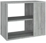 vidaXL Beistelltisch, Silbereichen, Holz, Strukturbuche, Rechteckig,Rechteckig,