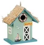 Relaxdays Dekovogelhaus, Mehrfarbig, Holz, 19x24.5x13.5 cm, Gartenzubeh&ouml;r,