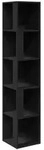 vidaXL Eckregal, Schwarz, Holz, 4 F&auml;cher, 33x164.5x33 cm, Schlafzimmer,