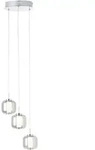 Brilliant Led-H&auml;ngeleuchte Rafa, Grau, Chrom, Metall, Kunststoff, Glas, F, 22x125x22