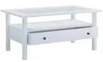 Mid.you Couchtisch Lingis, Wei&szlig;, Glas, Holzwerkstoff, 1 Schublade(n) Schubladen,