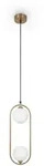 Maytoni Pendelleuchte Modern, Wei&szlig;, Messing, Metall, Glas, rund,rund, 12x48x17 cm,
