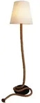 N&auml;ve Stehleuchte, Natur, Metall, Kunststoff, Textil, 164 cm, Lampen & Leuchten,