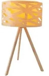 N&auml;ve Tischleuchte, Natur, Kunststoff, Naturmaterialien, 55 cm, Kippschalter, Lampen