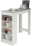 P & B Bartisch, Grau, Wei&szlig;, Holzwerkstoff, rechteckig, eckig, Wange, 50x103x115 cm,