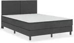 vidaXL Boxspringbett, Dunkelgrau, Textil, Schlafzimmer, Betten