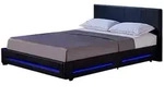 Home Deluxe Led, Schwarz, Kunststoff, Schlafzimmer, Betten, Polsterbetten