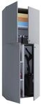 Mid.you Mehrzweckschrank, Grau, Holzwerkstoff, 3 F&auml;cher, 70x182x37 cm, Waschk&uuml;che,