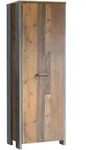 Carryhome Garderobenschrank, Braun, Dunkelgrau, Holzwerkstoff, 1 F&auml;cher,