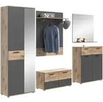 Mid.you Garderobe, Holzwerkstoff, 5-teilig, 280x200x38 cm, FSC Mix, Garderobe,