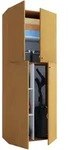 Mid.you Mehrzweckschrank, Buche, Holzwerkstoff, 3 F&auml;cher, 70x182x37 cm, Waschk&uuml;che,