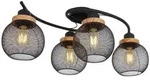 Globo Deckenleuchte, Braun, Schwarz, Holz, Metall, 35x22x60 cm, Lampen & Leuchten,