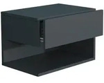 Livetastic Nachtschrank, Anthrazit, Holzwerkstoff, 1 Schublade(n) Schubladen,