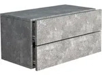 Livetastic Nachtschrank, Grau, Holzwerkstoff, 2 Schublade(n) Schubladen, 60x30x32 cm,