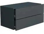 Livetastic Nachtschrank, Anthrazit, Holzwerkstoff, 2 Schublade(n) Schubladen,