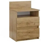 Vicco Nachttisch, Honigeiche, Holzwerkstoff, 4 F&auml;cher, 2 Schubladen,