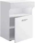 Livetastic Nachtschrank, Wei&szlig;, Kunststoff, 45x61x39 cm, Schlafzimmer, Nachttische