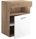 Livetastic Nachtschrank, Wei&szlig;, Honigeiche, Kunststoff, 45x61x39 cm, Schlafzimmer,