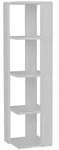 moebel17 Eckregal, Wei&szlig;, Holzwerkstoff, Rechteckig, 31.3x120x31.3 cm, Wohnzimmer,