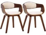 CLP Armlehnenstuhl, Creme, Walnuss, Holz, 49x73x46 cm, Esszimmer, St&uuml;hle,