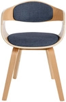 CLP Armlehnenstuhl, Blau, Eukalyptusholz, Holz, 49x73x46 cm, Esszimmer, St&uuml;hle,