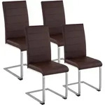tectake Schwingstuhl, Braun, Textil, 52x99x41 cm, Esszimmer, St&uuml;hle,