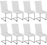 tectake Schwingstuhl, Wei&szlig;, Textil, 52x99x41 cm, Esszimmer, St&uuml;hle,
