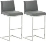 CLP Barhocker, Grau, Metall, 42x104x48 cm, Esszimmer, Barm&ouml;bel, Barhocker